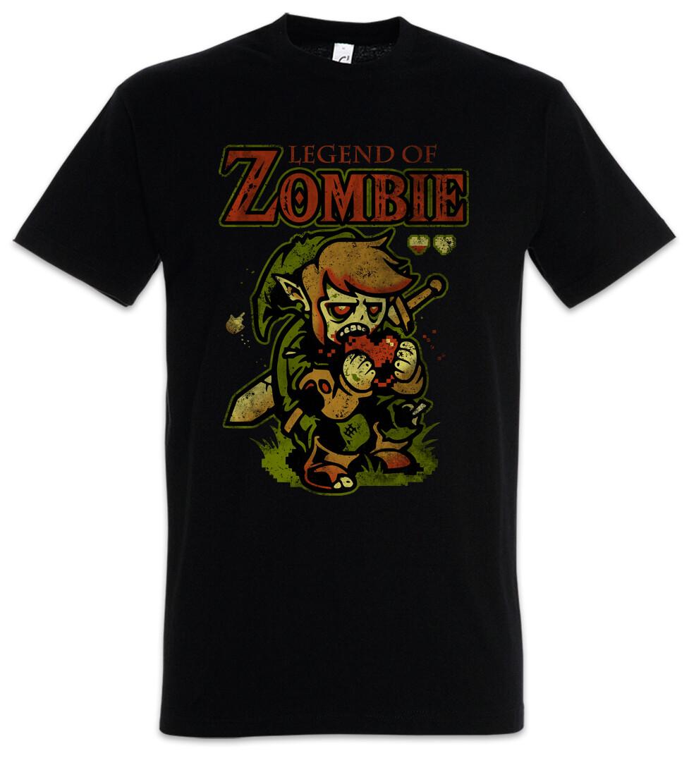 Legend Of Zombie Mens T-Shirt Mens Womens Tees Top Fun Zombie Heart Eating Brain Zelda The Game L