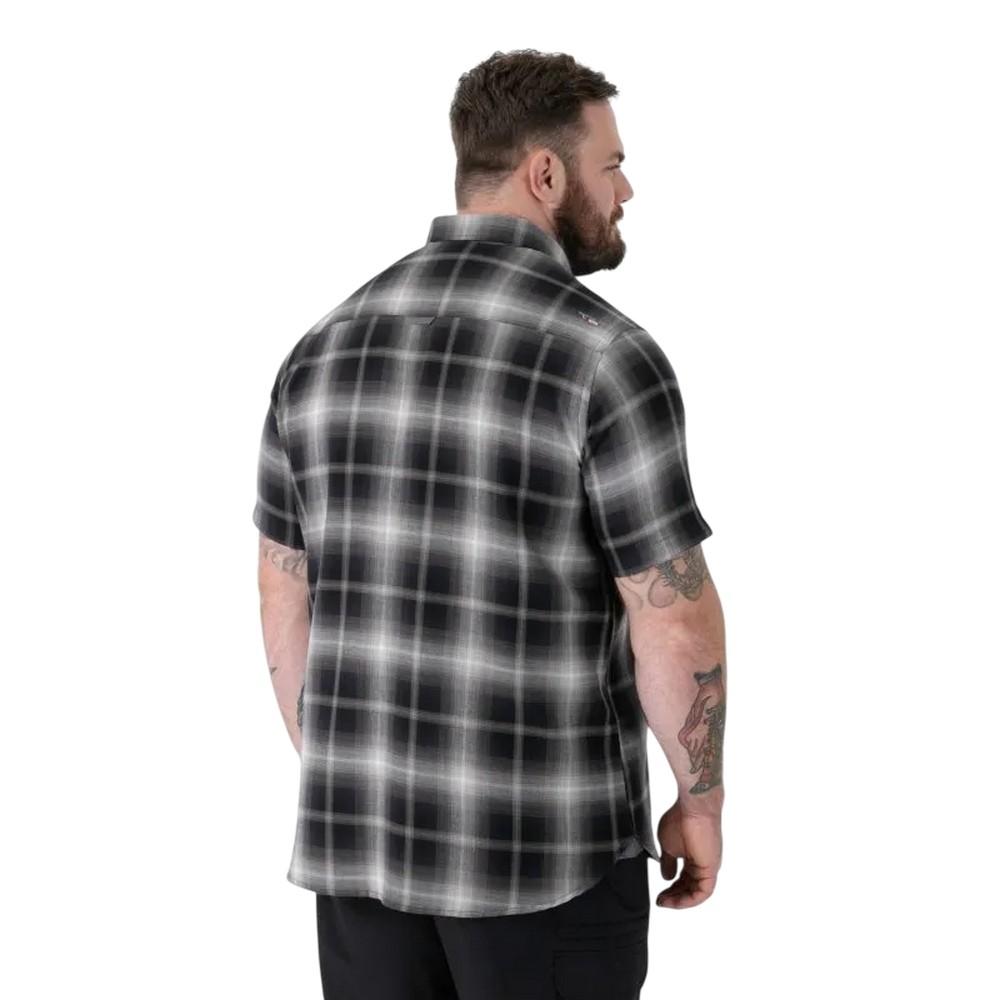 Duke Mens Holden D555 Shadow Checked Kingsize Short-Sleeved Shirt