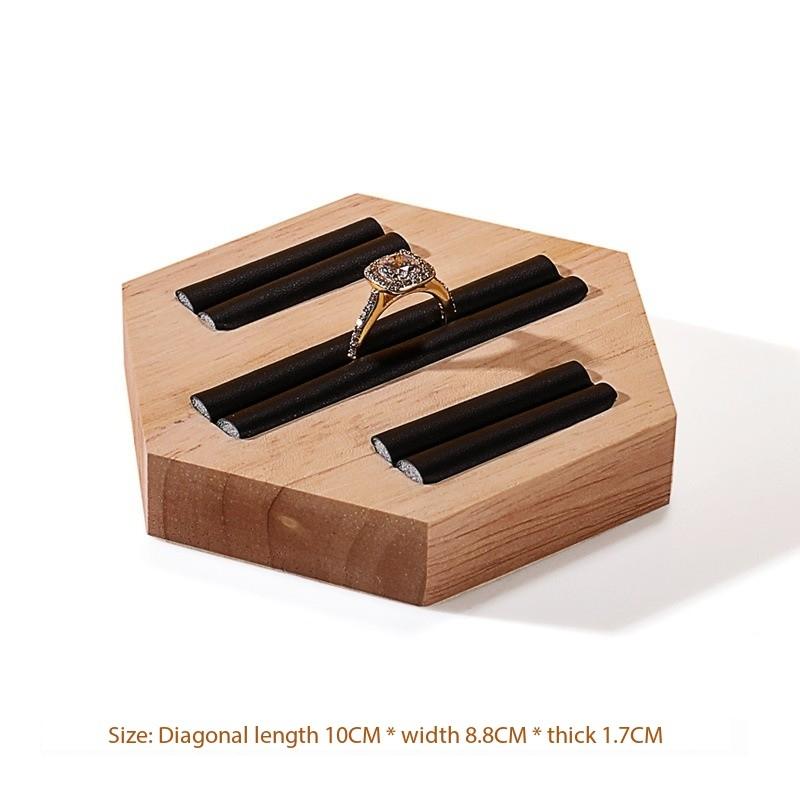 Ring Jewelry Display Tray Solid Wood Pair Ring Earing Card Jewelry Rack Counter Jewelry Display Props Jewelry Boxes and Packing