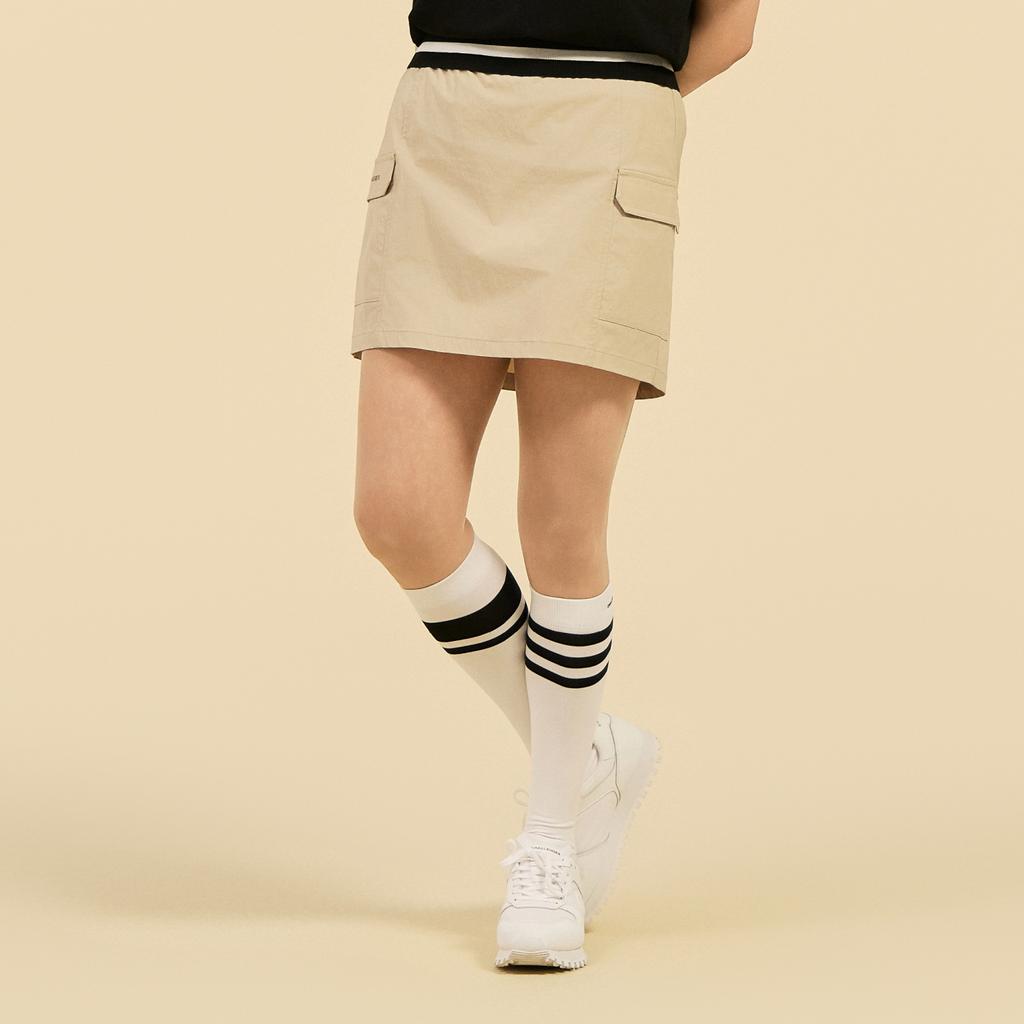 CHALLENGER Women'S Nylon Spandex H-Line Cargo Culottes Beige