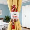 Christmas Curtain Tie Clips Set Easy Installation Santa Claus Snowman Shape Holiday Season Curtain Tiebacks Holiday Decoration