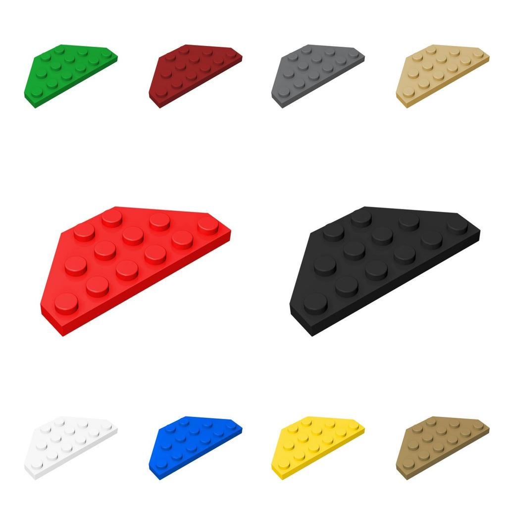 50Pcs 2419 3x6 Wedge Plate Building Blocks 3x6 Cut Corners 43127 Bricks Particle Puzzle Assemble Toys Children Birthday Gift