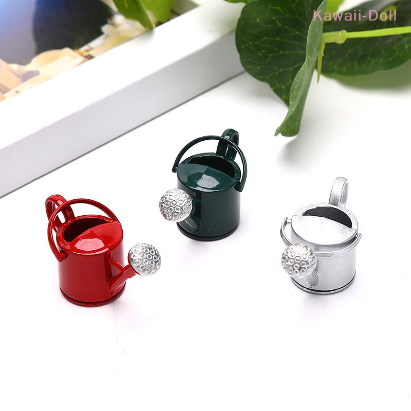 1Pcs Metal Miniature Watering Can Handicrafts Model Dollhouse Decoration