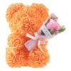 24cm Size Eternal Rose Bear Long Lasting Foam Flowers Artificial Flower Gift Creative Design Artificial Rose Rose Bear