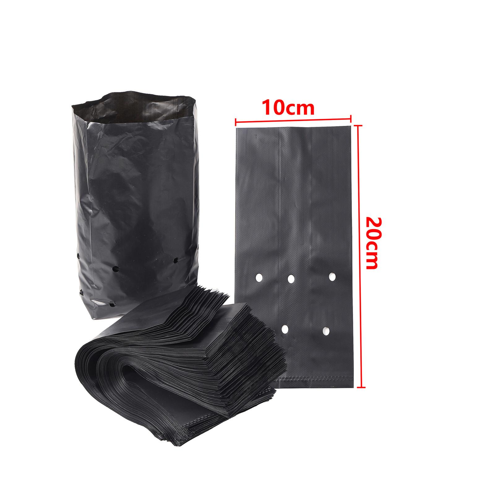 

ПЭ пластиковый мешок для рассады утолщенный мешок для выращивания растений горшок для рассады черный мешок для посадки дышащий контейнер с отверстием садовые принадлежности 2/20 шт 2Pcs