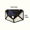 Intelligent Outdoor Solar Wall Light Induction Wall Light,100LED Floodlight,suitable for Porch,courtyard,terrace,garage,garden,energy-saving Lighting