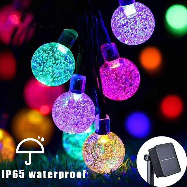 100LED 12M IP65 WaterproofString Light Outdoor Solar Fairy Lights Garland Christmas Decoration Wedding Lamp Garden