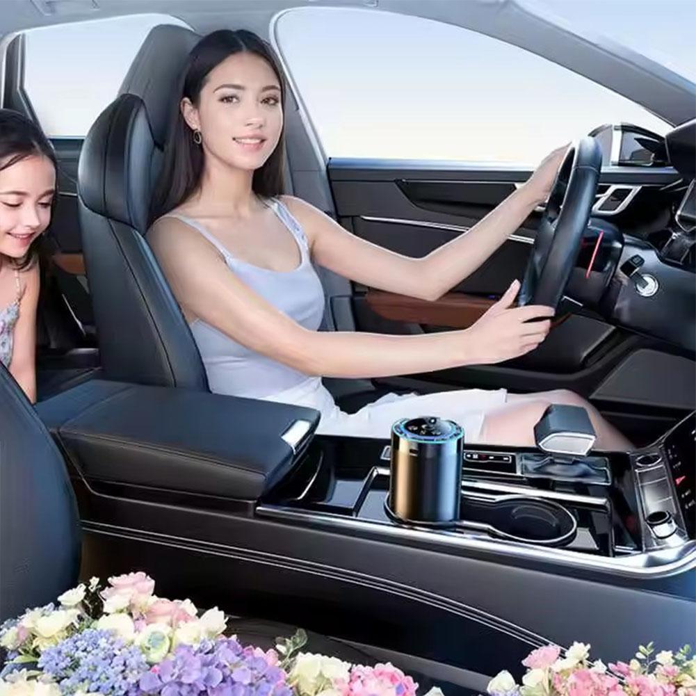 Car Smart Electric Air Aromatherapy Diffuser Rechargeable Car Air Freshener Removing Odors with LED Colorful Lights Car Gift