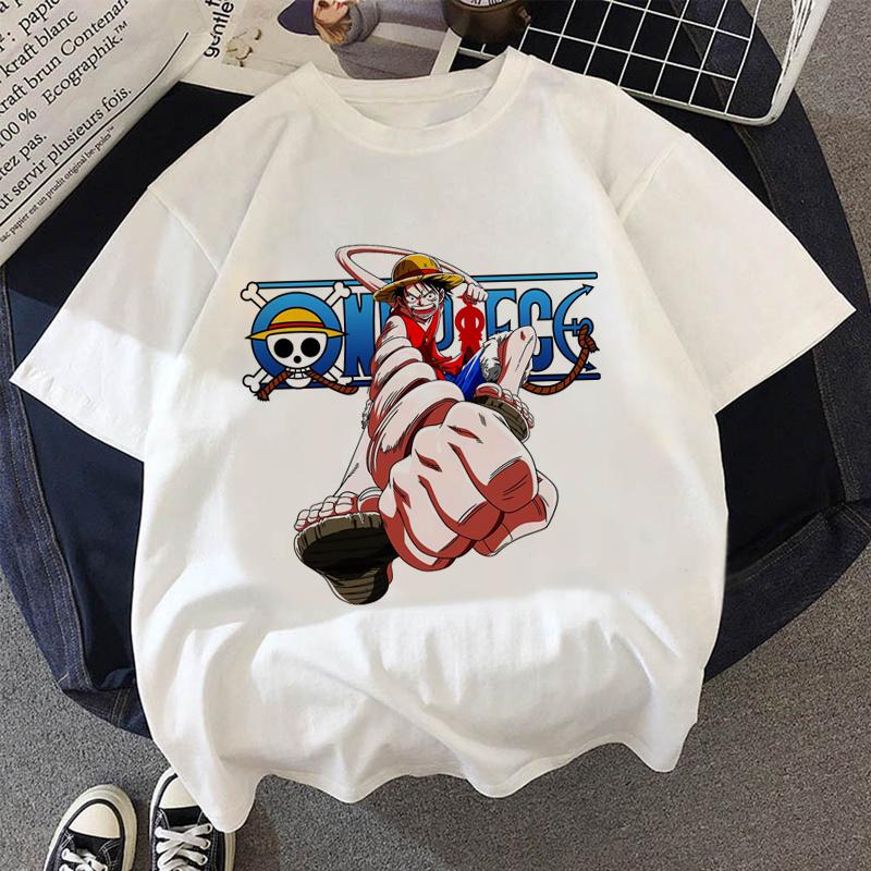 Japanese Anime One Piece Luffy T-Shirt Chopper Peripheral Clothes Men Cartoon T-shirt  Fashion Harajuku Ullzang Fashion Unisex Top