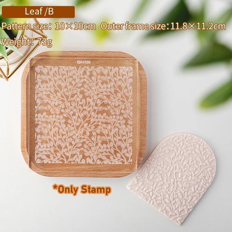 Leaf Flower Vine Green Plants Texture Fondant Cookie Cutter Stamp Biscuit Embosser Mold Lace Arched Dessert Cake Decorating Tool