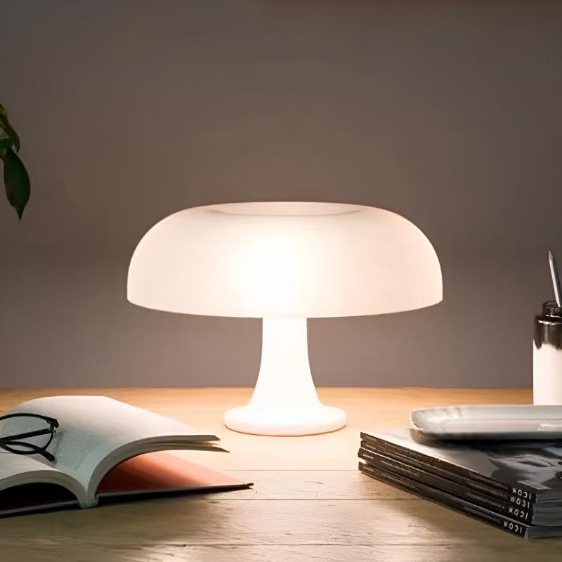 Nordic Big Mushroom Table Lamp - Creative Bedside Dimmable Night Light for Bedroom Atmosphere