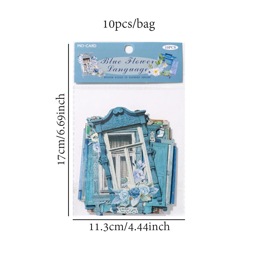 Delicate Material Paper Flower Windowsill Hollow Background Stickers Collage DIY Photo Frame Greeting Card Gift Decoration Paper