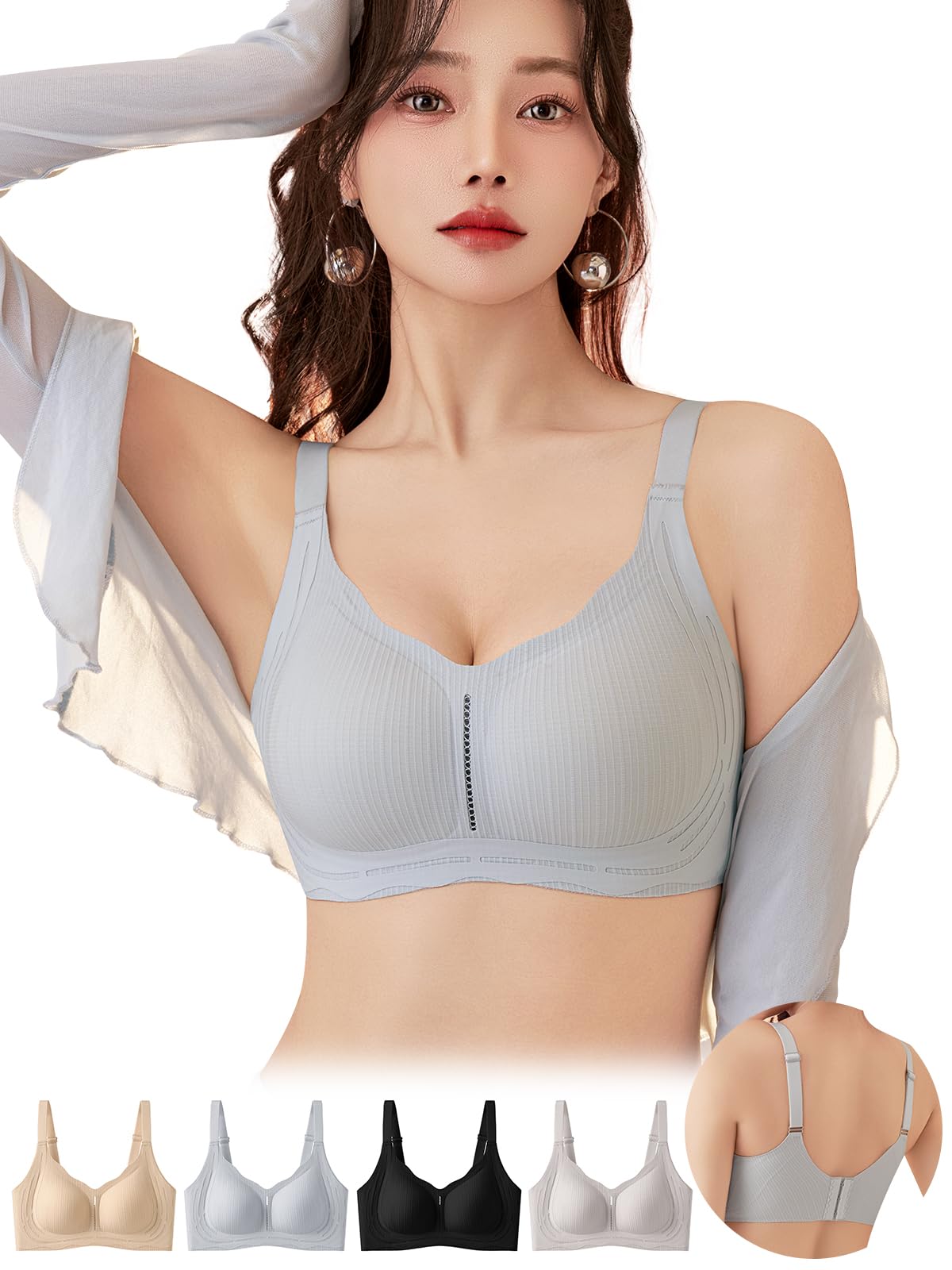 

бюстгальтер, который делает вашу грудь выглядящей покачивающейся ночью большого размера с высокой боковой частью, не высоким, визуально уменьшающим, корректирующим обвисшую грудь, высоким спортивным, можно носить 24