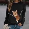 Autumn New Women's Loose Round Neck Long Sleeve Sweatshirt