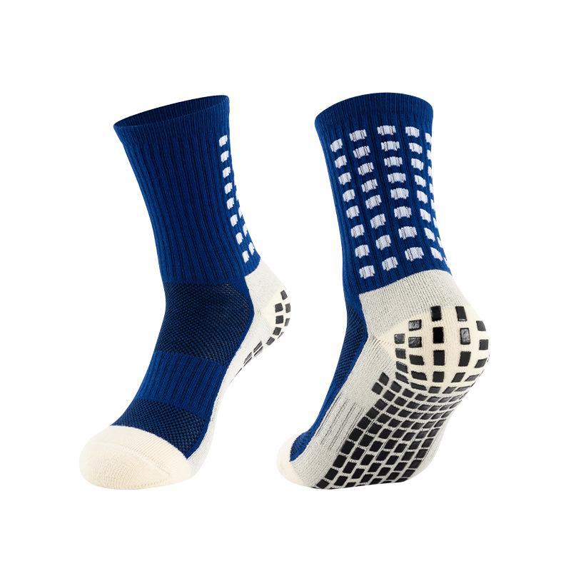 Unisex Mid-Tube Non-Slip Quick-Dry Football Socks - Breathable, Sweat-Absorbing, Thick Towel Design for Students and Adults.