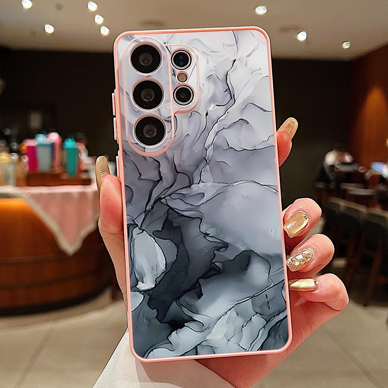 Magnetic Phone Case For Samsung Galaxy S25 S26 Ultra Edge S24 S23 FE A17 A56 A37 A16 A35 A55 A15 A36 A54 5G Marble Pattern Cover