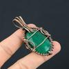 Emerald Pendant, 999 Copper Wire Wrapped Pendant Gemstone Jewelry, Handmade Pendant Amazing Jewelry, Gift For Her