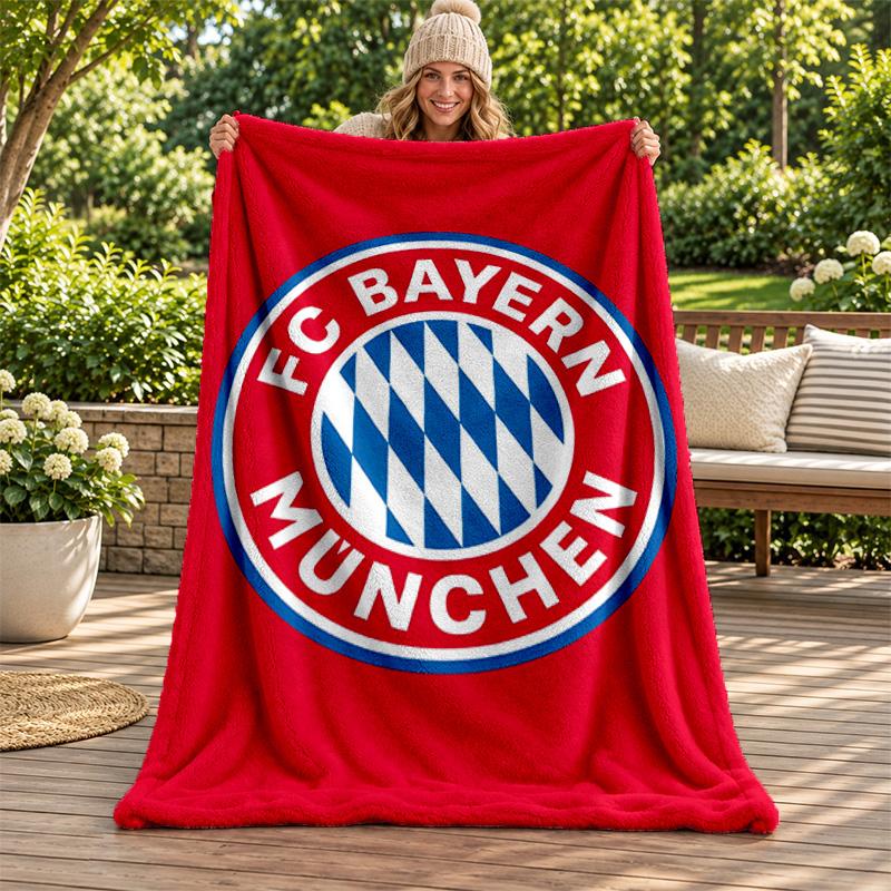 Koc FC Bayern Monachium Koc flanelowy Miękki przytulny pluszowy pled na sofę łóżko Lekka dekoracja domu Prezenty na Boże Narodzenie różne święta