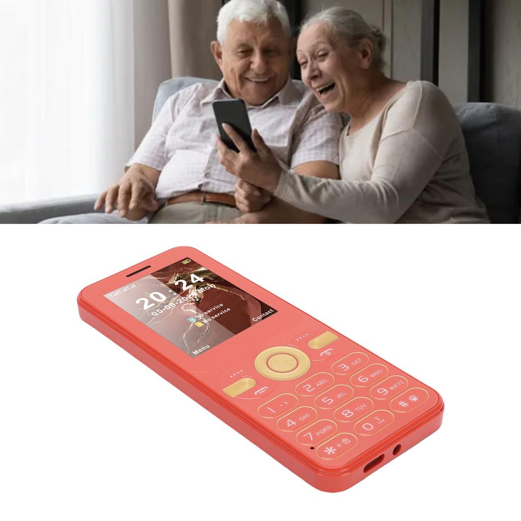 2G Phone   Slim 2.4 Inch Color Display Double SIM Double Standby Senior Mobile Phone with Flashlight Large Volume Big Buttons