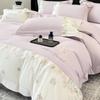 100% Cotton Long-Staple Flannel Embroidery 4-Piece Bedding Set - Mother & Baby Grade, All-Season
