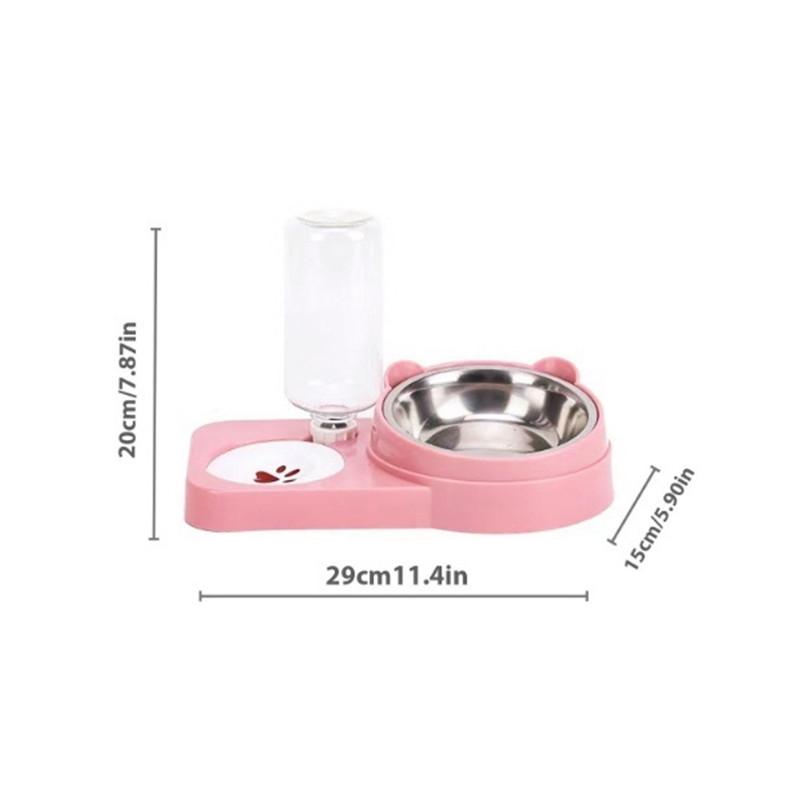 Dual Pet Feeder Bowls for Cats Dogs Non-Skid Easy Clean for Home Feeding