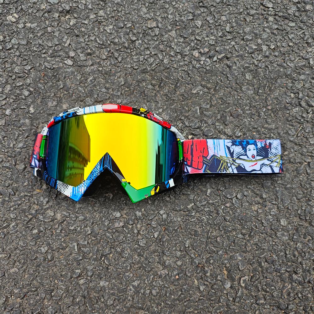 2025 Motorcycles Ski Goggles Cycling Riding Glasses Personalized Printing Ski Goggles Windbreak Ventilate Anti-Glare Goggles