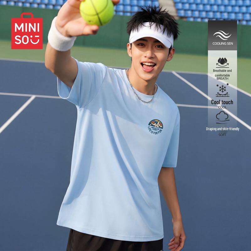 MINISO Men s Korean Style Short Sleeve T-Shirt L