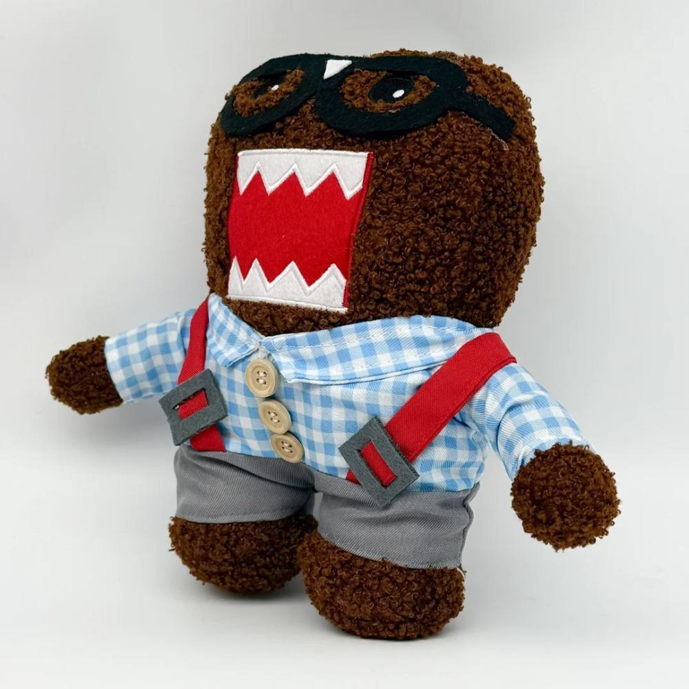 TreasuringU 2026 Nova Mochila de Pelúcia Domo-Kun Marrom Bolsa de Pelúcia Domo Kun Bolsa Transversal Pequena Fofa com Brinquedo Presente de Aniversário