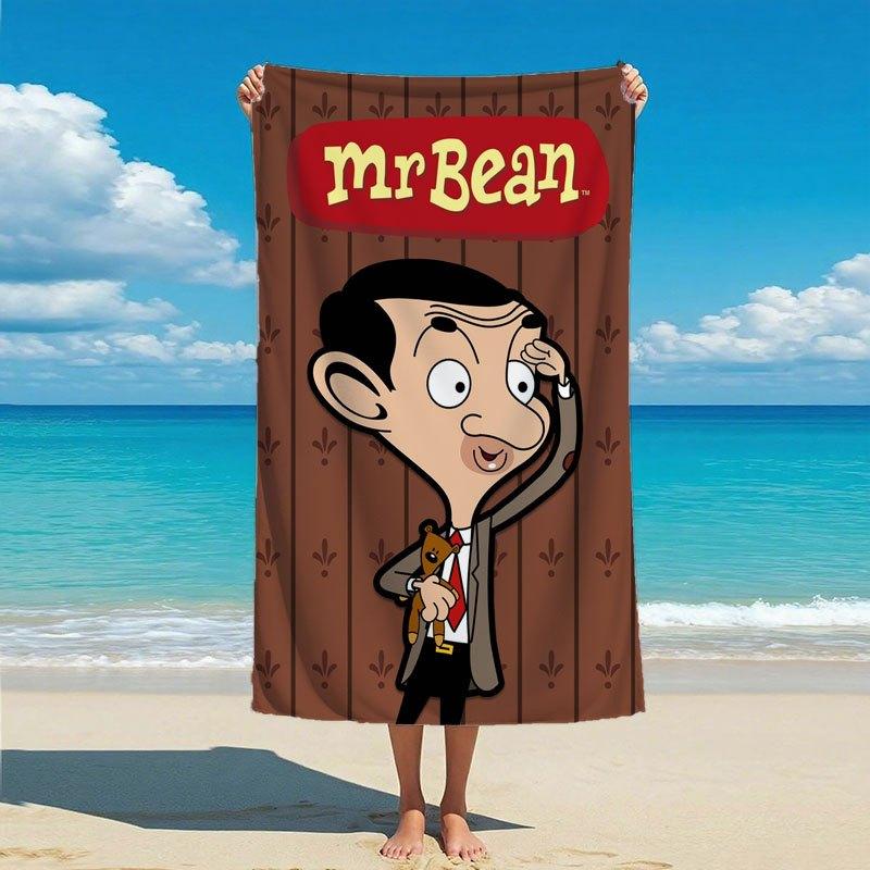 1 pz M-Mr. Asciugamano da Spiaggia Cartoon Fagiolo Microfibra Morbido Asciugatura Rapida Stampa Orsetto Teddy Asciugamano da Bagno per Bambini & Fan Nuoto Outdoor