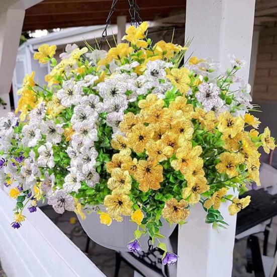 Sztuczny Fioletowy Kwiat Realistyczna Gałązka Sztucznego Kwiatu Dekoracja Stołu na Przyjęcie Weselne do Domu Biura Wewnątrz na Zewnątrz Sztuczne Kwitnące Rośliny