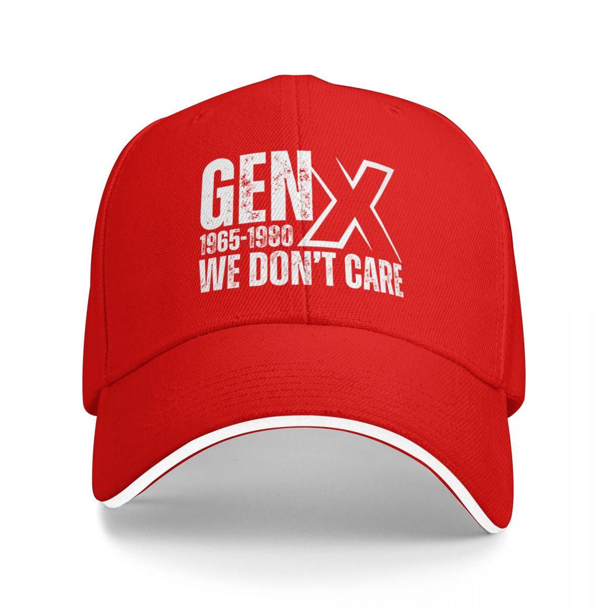 Funny Gen X We Dont Care Baseball Cap hats on offer GentleUnisex Hat Baseball Unisex Womens