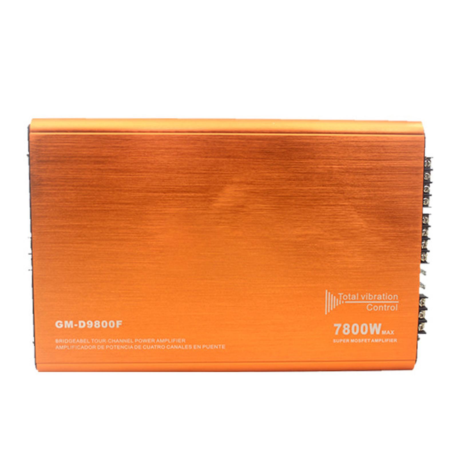 4-Channel Car   Amplifier 7800W Class-D Stereo Power Amplifier 4-Way High Power Amp. Aluminum Alloy