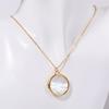 Hainon Stainless Steel Necklace Sweater Chain Round Square Shell Album Pendant Necklace