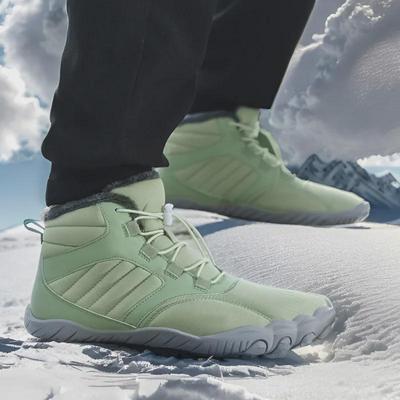 Winter Outdoor Waterproof Cotton Shoes Plus Velvet Thick Warm Men's Snow Boots for Mountaineering, Non-Slip and Wear-Resistant, Men and Women.