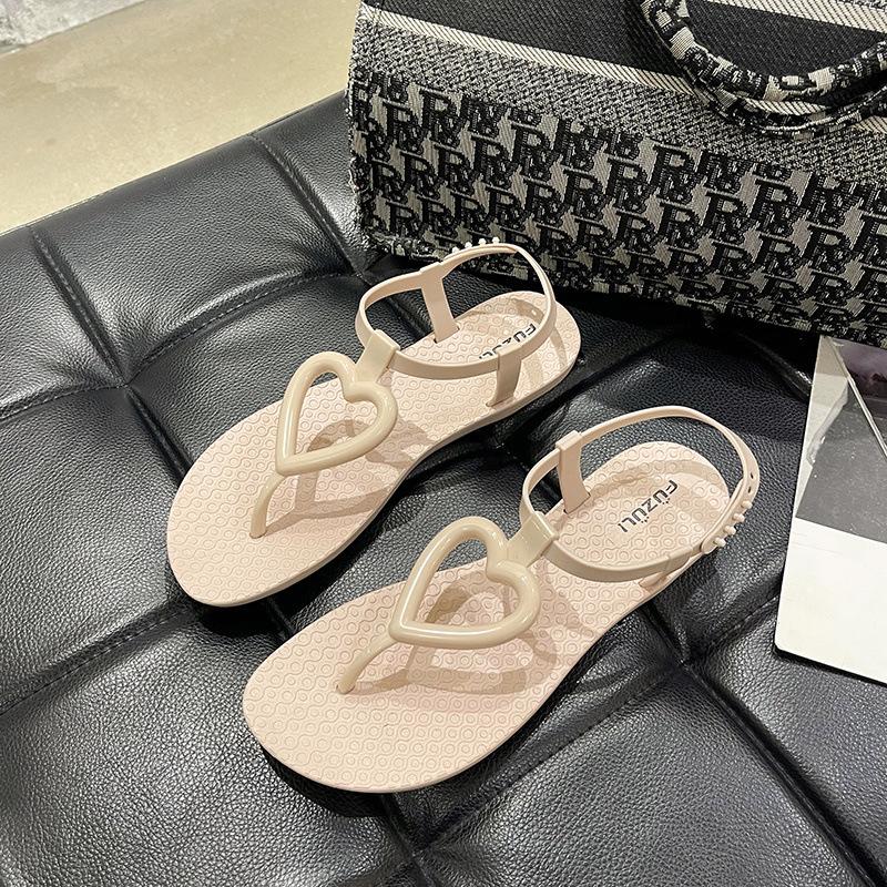 Campus flacher Boden ausländisches Gas zwei-in-eins Französische Zehenfrei Deodorant Studentenversion Fischgräten-Sandalen superweiche Strand-Fischgräten-Schuhe Damen