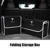 1pcs Folding Car Storage Box Car Trunk Organizer Box Auto Storage Accessories For Model 3 Model S Model X  Coil Mod WYE