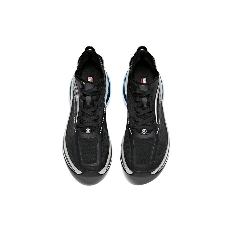New Anta Cushioned Slip-Resistant Abrasion-Resistant Low-Top Running Shoes Men's Black Silver 112125598-1