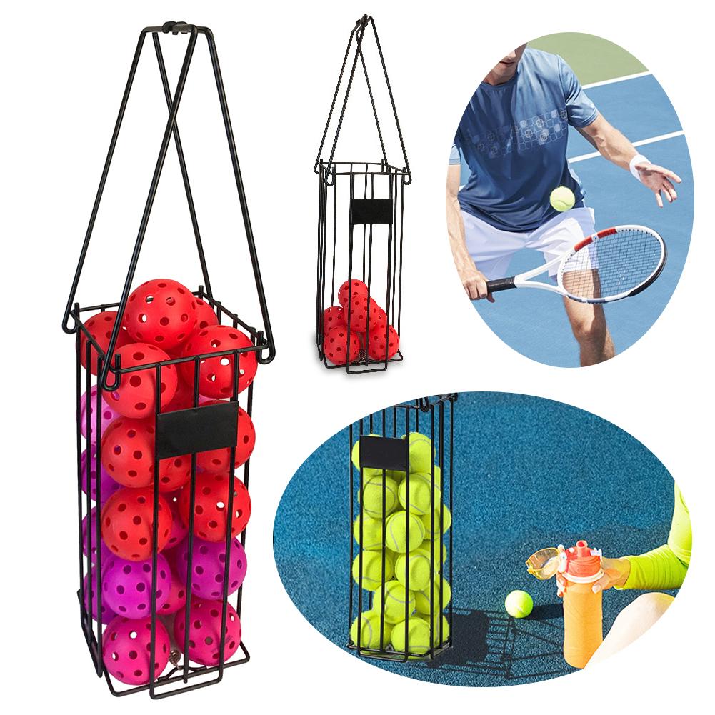 Tennis Ball Hopper Professional Pickleball Collector 25 Tennis Balls/15 Pickleball Capacity for Picking Storage Ball
