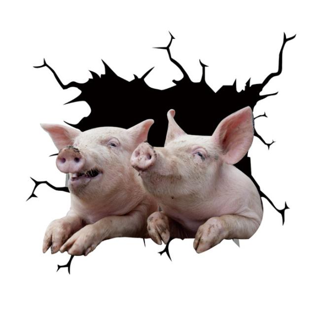 Animal Car Stickers Waterproof PVC Auto Scratch Occlude 3D Simulation Electrostatic Decal Car Window Home Decoration