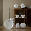 120ml Hand-painted Lily White Porcelain Gaiwan Ancient Tea Tureen Tea Bowl With Lid Kit Tea Maker Cover Bowl Teaset Collection