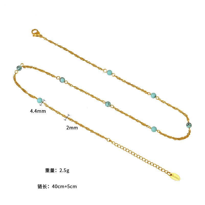 Bohemian Necklace Accessories Women'S Autumn Sea Waves 316 Blue Turquoise Simple Fashion