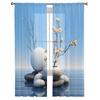 Zen Stones Ramă Floare Tulle Perdele Pentru Sufragerie Dormitor Bucătărie Decorare Fereastra Voiles Perdele Tulle