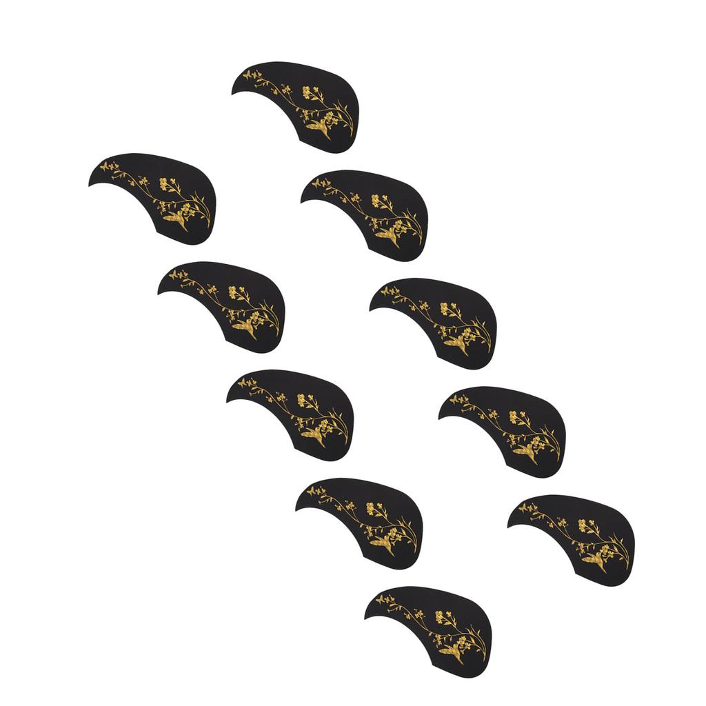 10Pcs Acoustic Guitar Pickguard Butterfly Pattern Drop Shape Guard Plate PVC for 40in 41in Gold