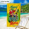 1PC Custom Name Beach Towel Ready Wiggle Beach Towel, Suitable for Camping, Travel, Beach Accessories, Super Absorbent, Family Gift