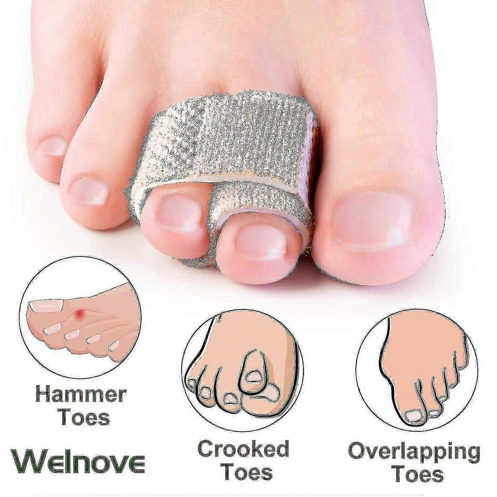 6-pack Of Hammer Toe Straighteners For Straightening Hammer Toes, Broken Toes, Crooked Toes And Overlapping Toes -Q