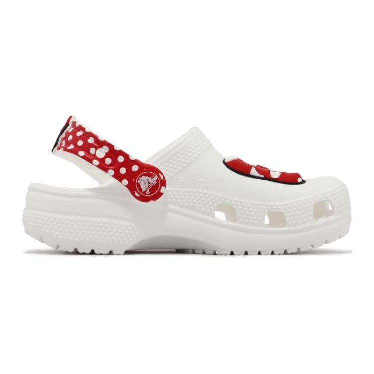 Crocs Unisex Kids' Classic Clog X Disney Minnie Mouse White/Red Comfort Slip On 208711-119