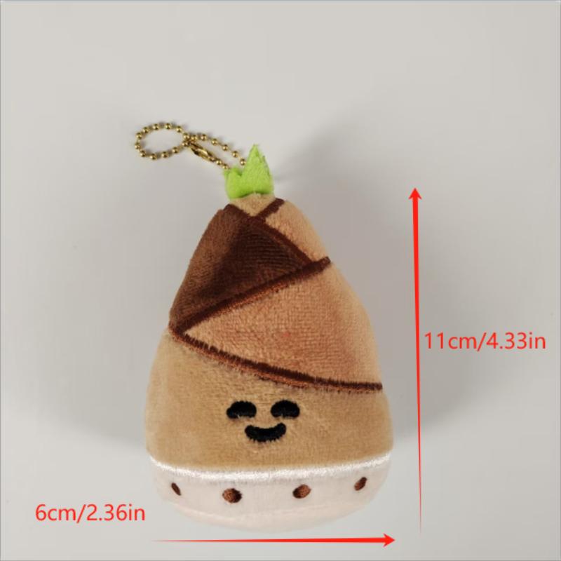 1/2 Pcs Creative Cute Bamboo Shoot Plush Doll Stuffed Toys Keychain Pendant Girly Bag Charms Backpack Ornaments Gift Keyring