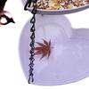 Hanging Bird Feeder for Outdoors Two-Tier Wild Bird Feeder Heart Shaped Seeds And Water Feeder Tray for Outside Garden Patio Deck Yard