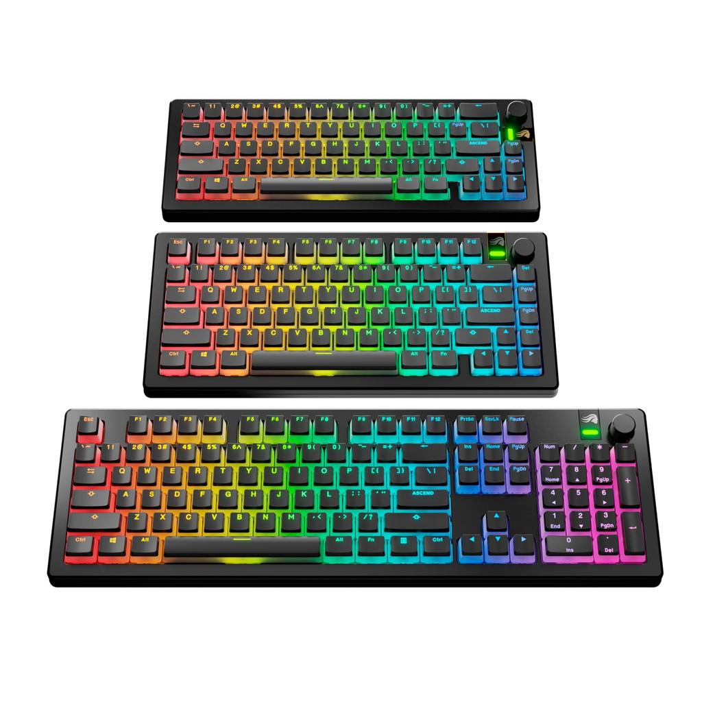 Glorious Aura V3 Keycaps Black US Retail KB0854 - - GLO-KB-ACC-KC-GPBT-AURA-BLK-US