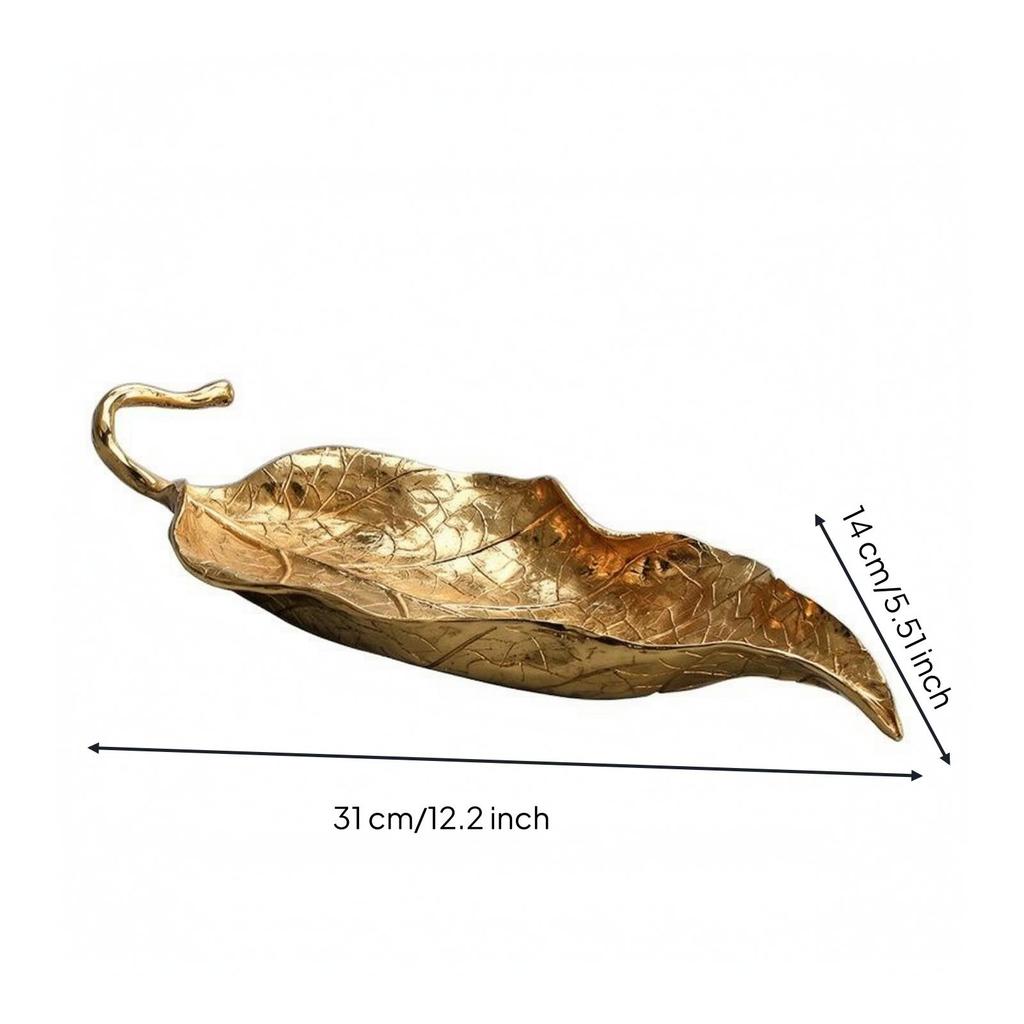 Leaf-Shaped Decorative Dish Small Sculptural Leaf Boho for Entryway